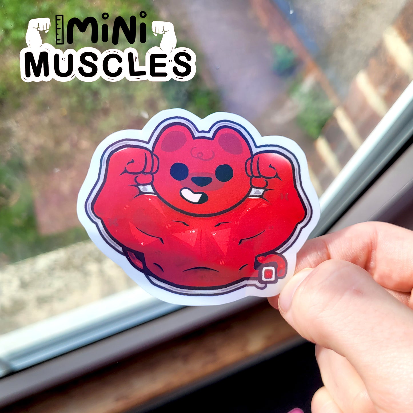 Mini Muscle Stickers! / Holographic /  Silly Strong Animal Stickers for Scrapbooking, Bullet Journal, Diary