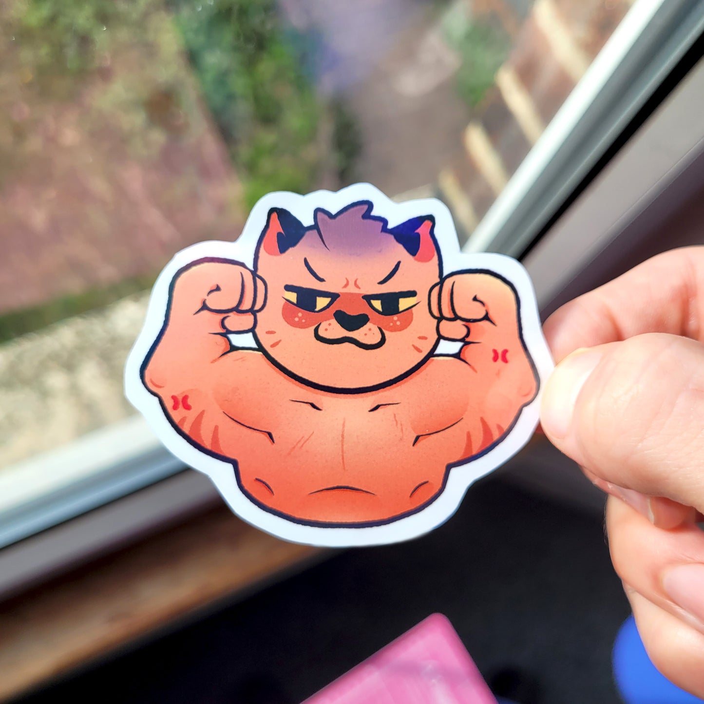 Mini Muscle Stickers! / Holographic /  Silly Strong Animal Stickers for Scrapbooking, Bullet Journal, Diary