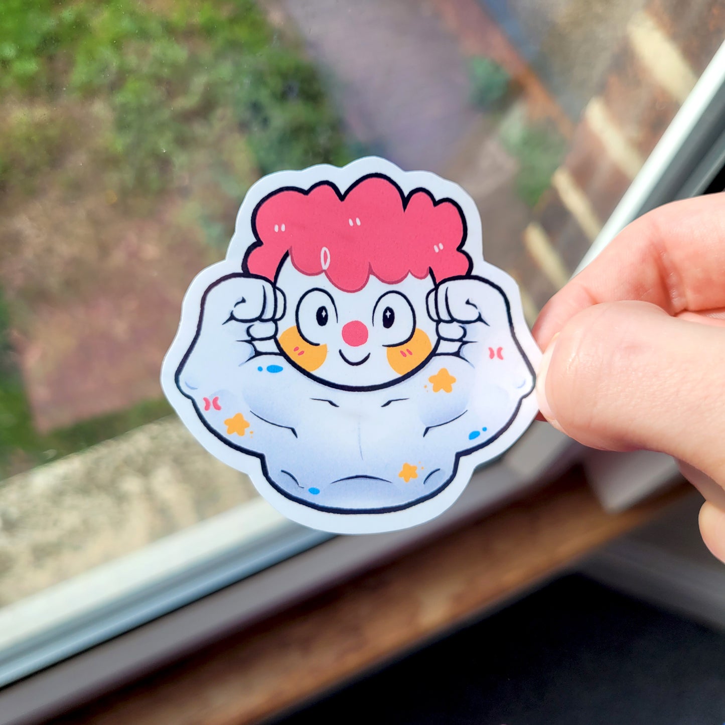 Mini Muscle Stickers! / Holographic /  Silly Strong Animal Stickers for Scrapbooking, Bullet Journal, Diary