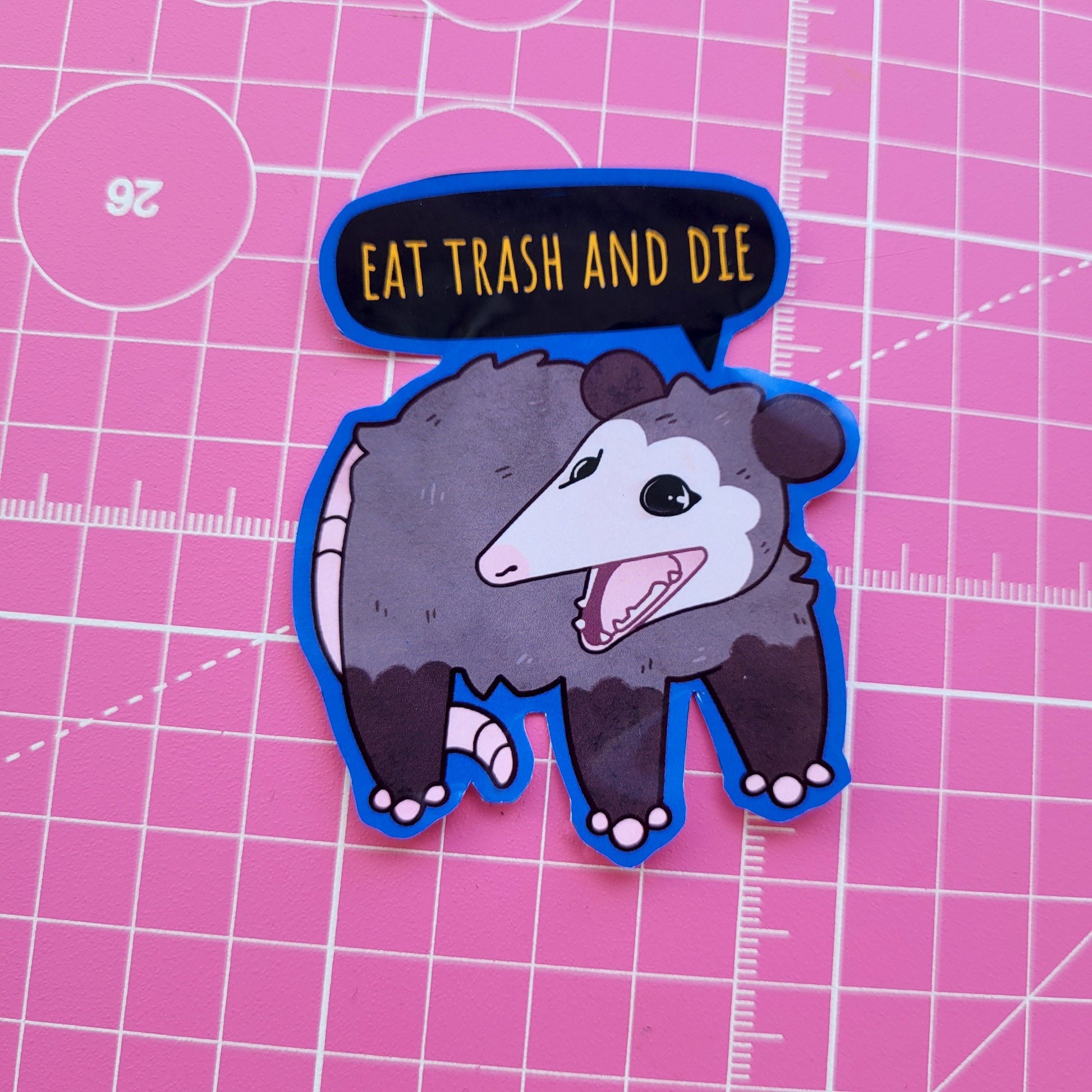 Possum Stickers! / Waterproof / Funny screaming opossum sticker for Scrapbooking, Bullet Journal, Diary