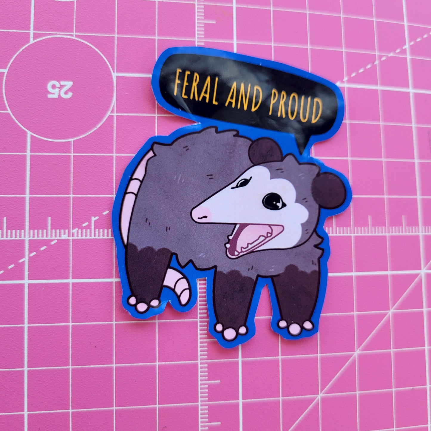 Possum Stickers! / Waterproof / Funny screaming opossum sticker for Scrapbooking, Bullet Journal, Diary