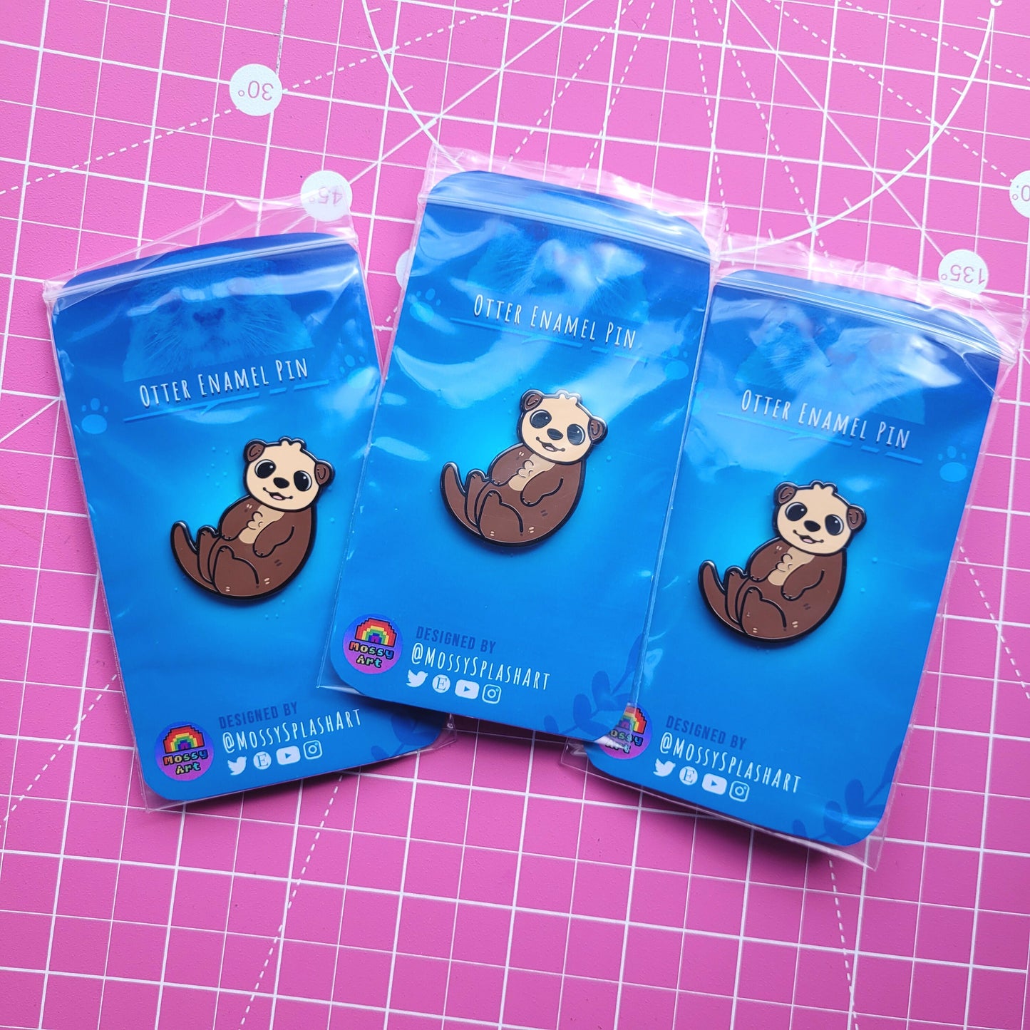 Otter Enamel Pin! Adorable Kawaii Animal Pin, Gift for Sea Otter Lovers