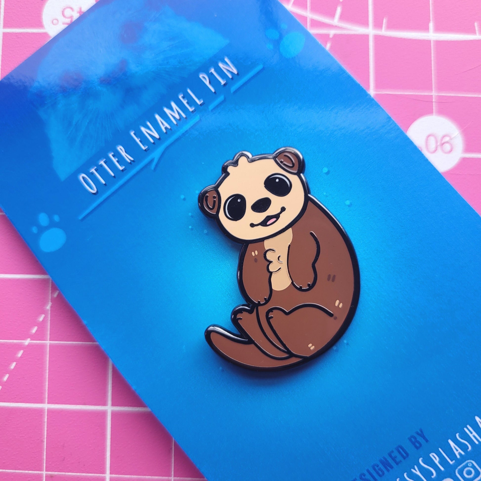 Otter Enamel Pin! Adorable Kawaii Animal Pin, Gift for Sea Otter Lovers