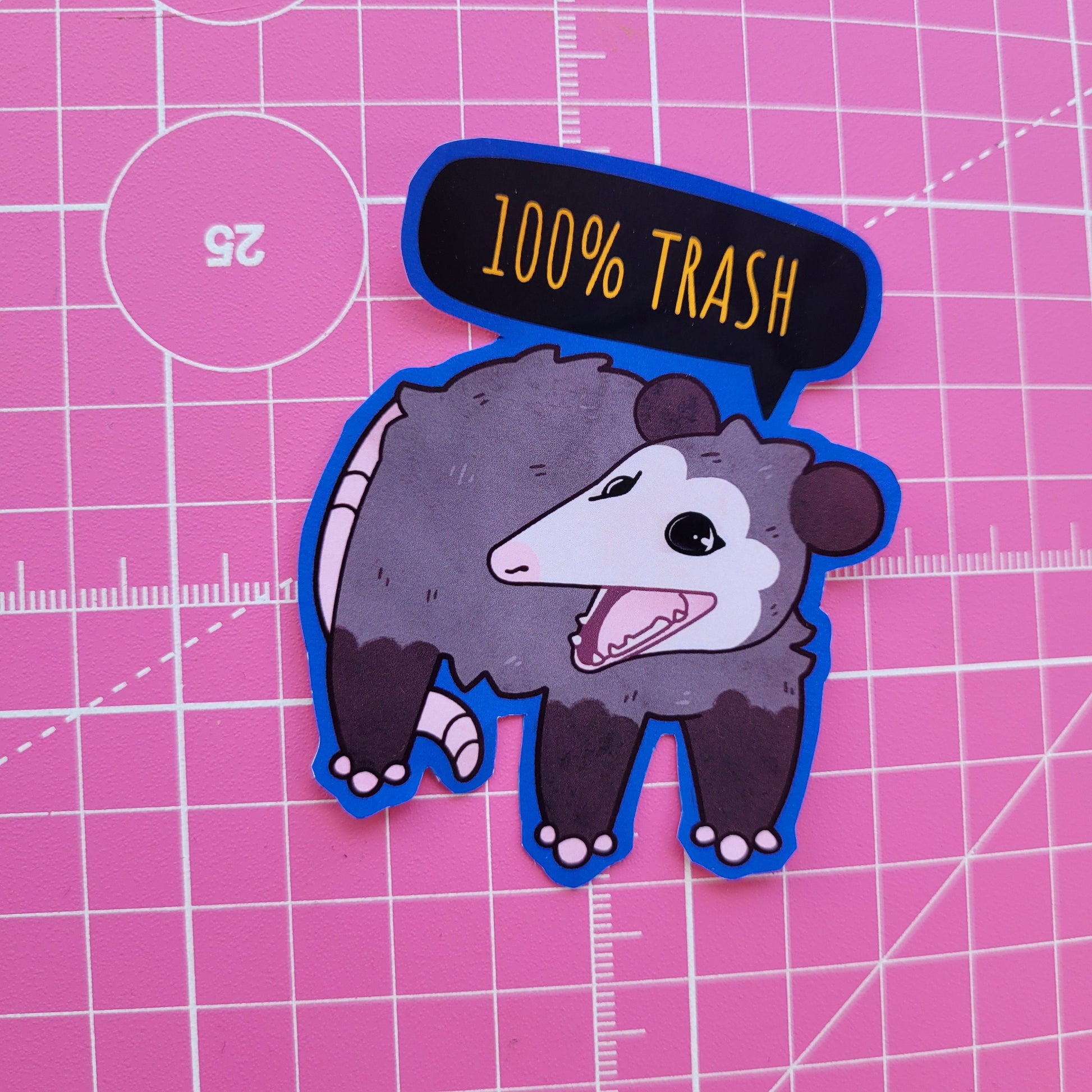 Possum Stickers! / Waterproof / Funny screaming opossum sticker for Scrapbooking, Bullet Journal, Diary