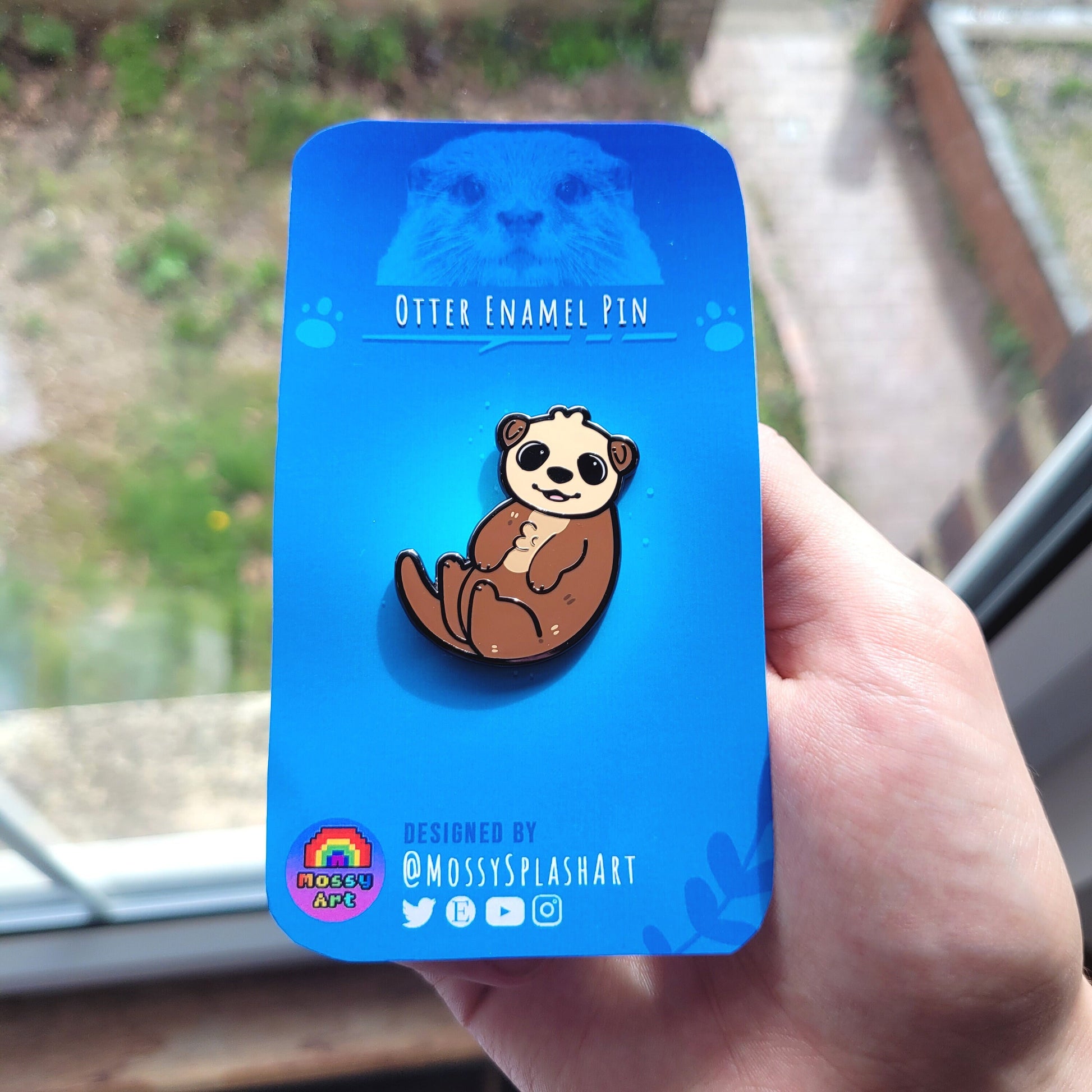 Otter Enamel Pin! Adorable Kawaii Animal Pin, Gift for Sea Otter Lovers