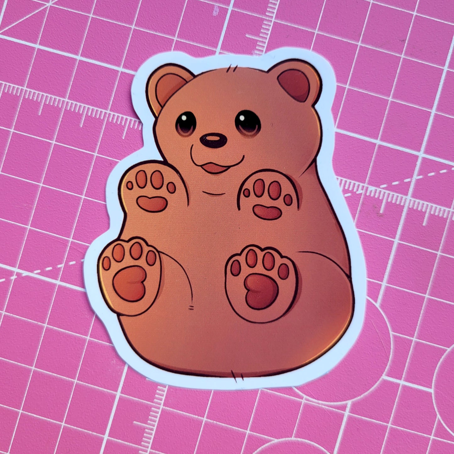 Sitting Bear Sticker! / Waterproof / Polar Bear, Brown Bear Vinyl Sticker for Scrapbooking, Bullet Journal, Diary