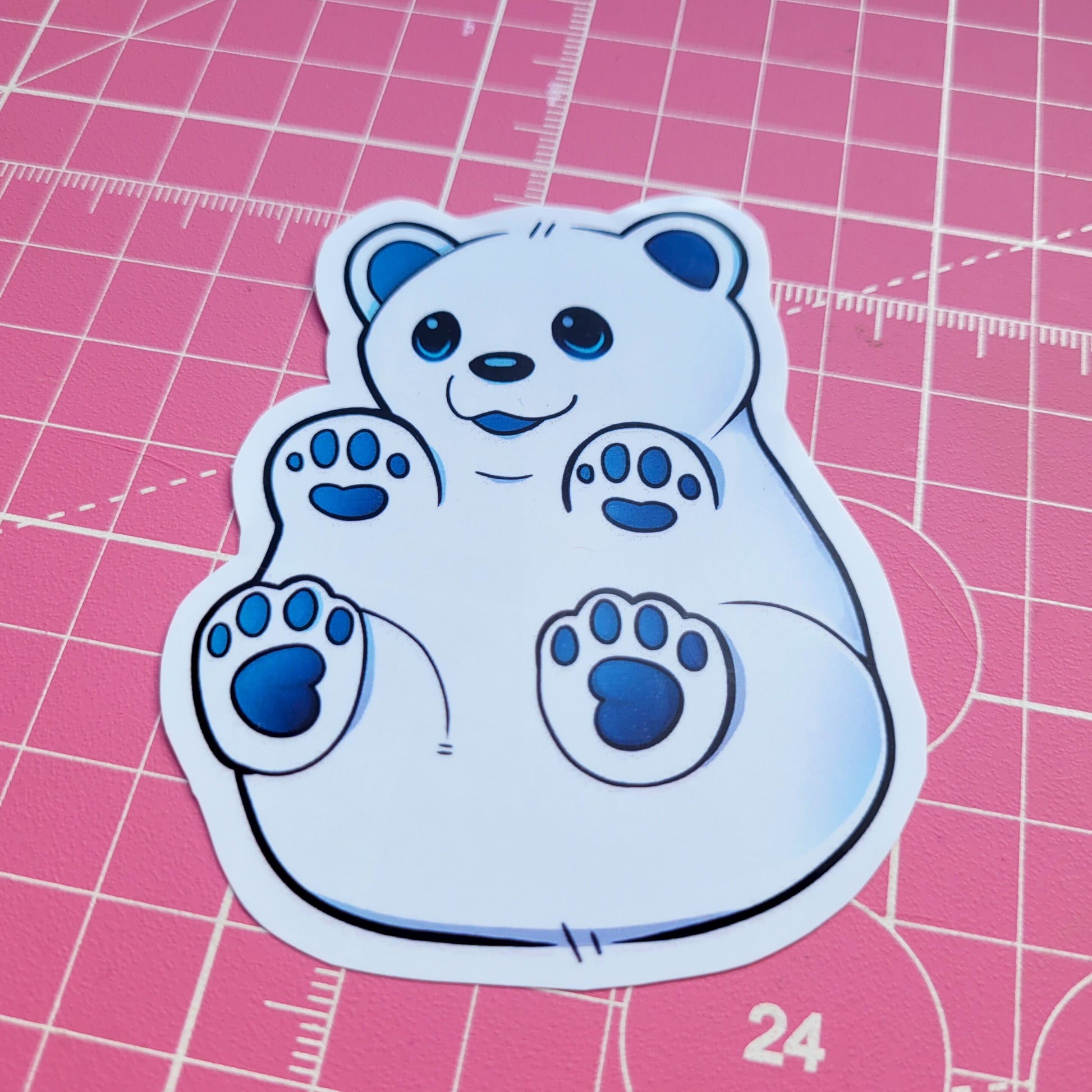 Sitting Bear Sticker! / Waterproof / Polar Bear, Brown Bear Vinyl Sticker for Scrapbooking, Bullet Journal, Diary