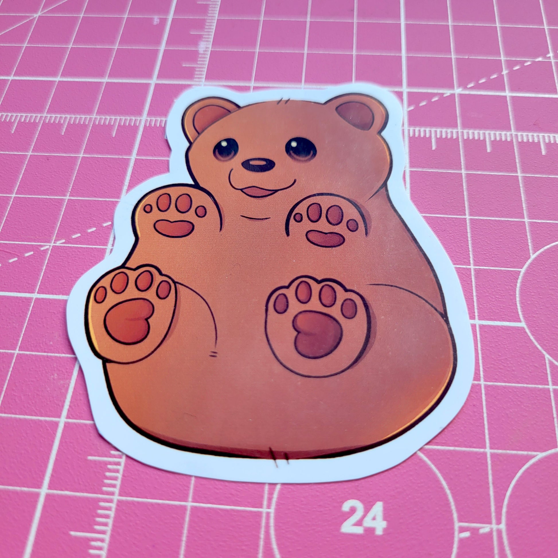 Sitting Bear Sticker! / Waterproof / Polar Bear, Brown Bear Vinyl Sticker for Scrapbooking, Bullet Journal, Diary