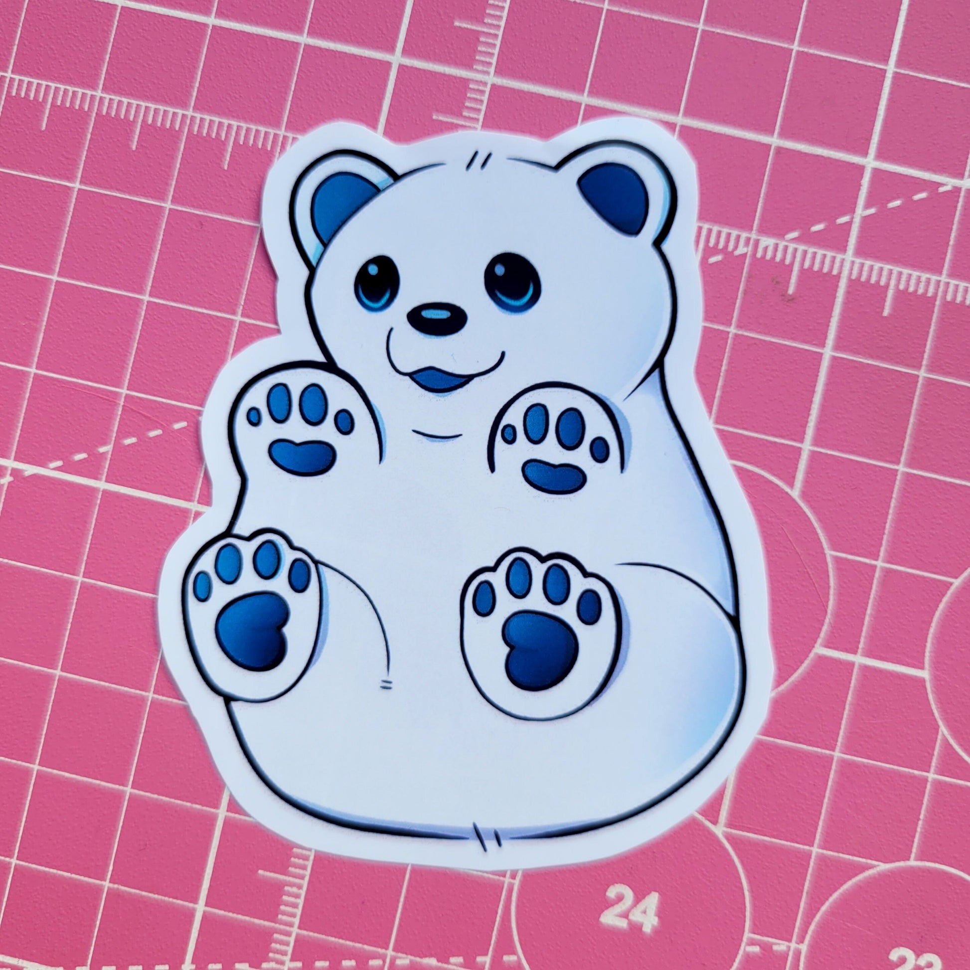 Sitting Bear Sticker! / Waterproof / Polar Bear, Brown Bear Vinyl Sticker for Scrapbooking, Bullet Journal, Diary