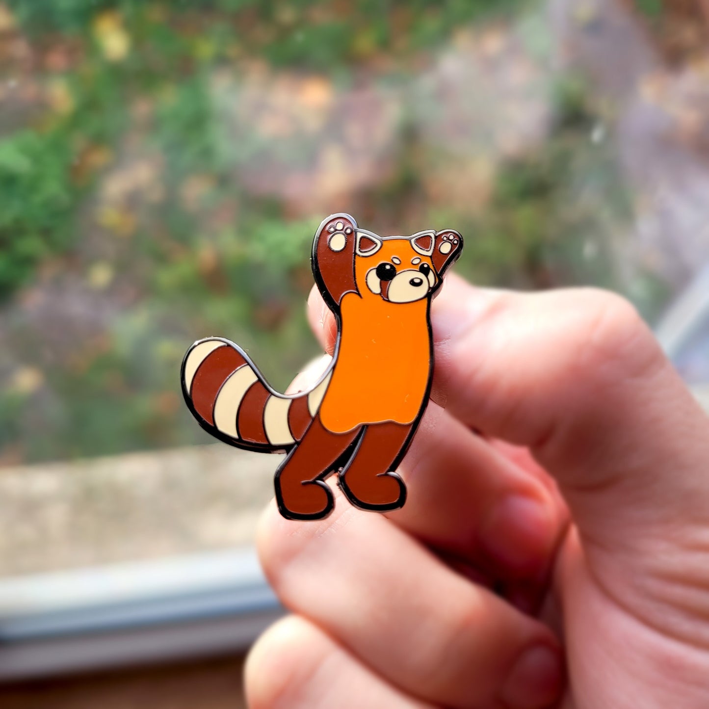 Red Panda Enamel Pin! Adorable Kawaii Animal Pin, Gift for Red Panda Lovers