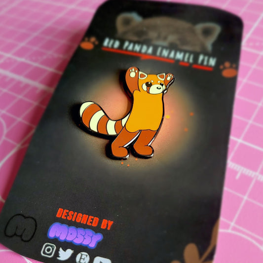 Red Panda Enamel Pin! Adorable Kawaii Animal Pin, Gift for Red Panda Lovers