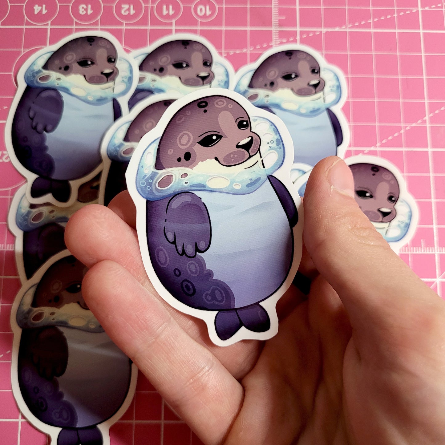 Cute Seal Stickers! / Waterproof / Floating Seal Harp Seal Stickers for Scrapbooking, Bullet Journal, Diary