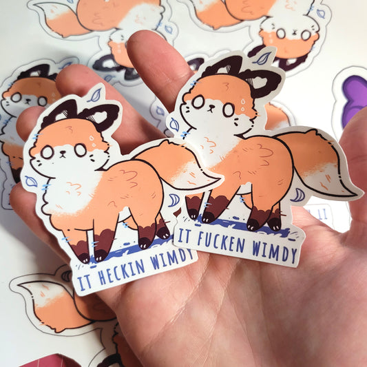 It Heckin Wimdy Fox Sticker! / Waterproof / Kawaii Fox Meme Vinyl Sticker for Scrapbooking, Bullet Journal, Diary