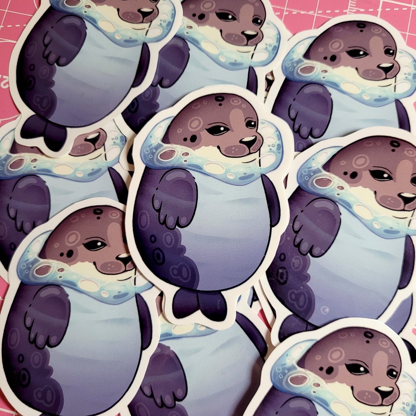 Cute Seal Stickers! / Waterproof / Floating Seal Harp Seal Stickers for Scrapbooking, Bullet Journal, Diary