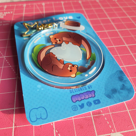 Adorable Otter Acrylic Charm! Kawaii Animal Keycharm, Keychain Gift for Otter lovers