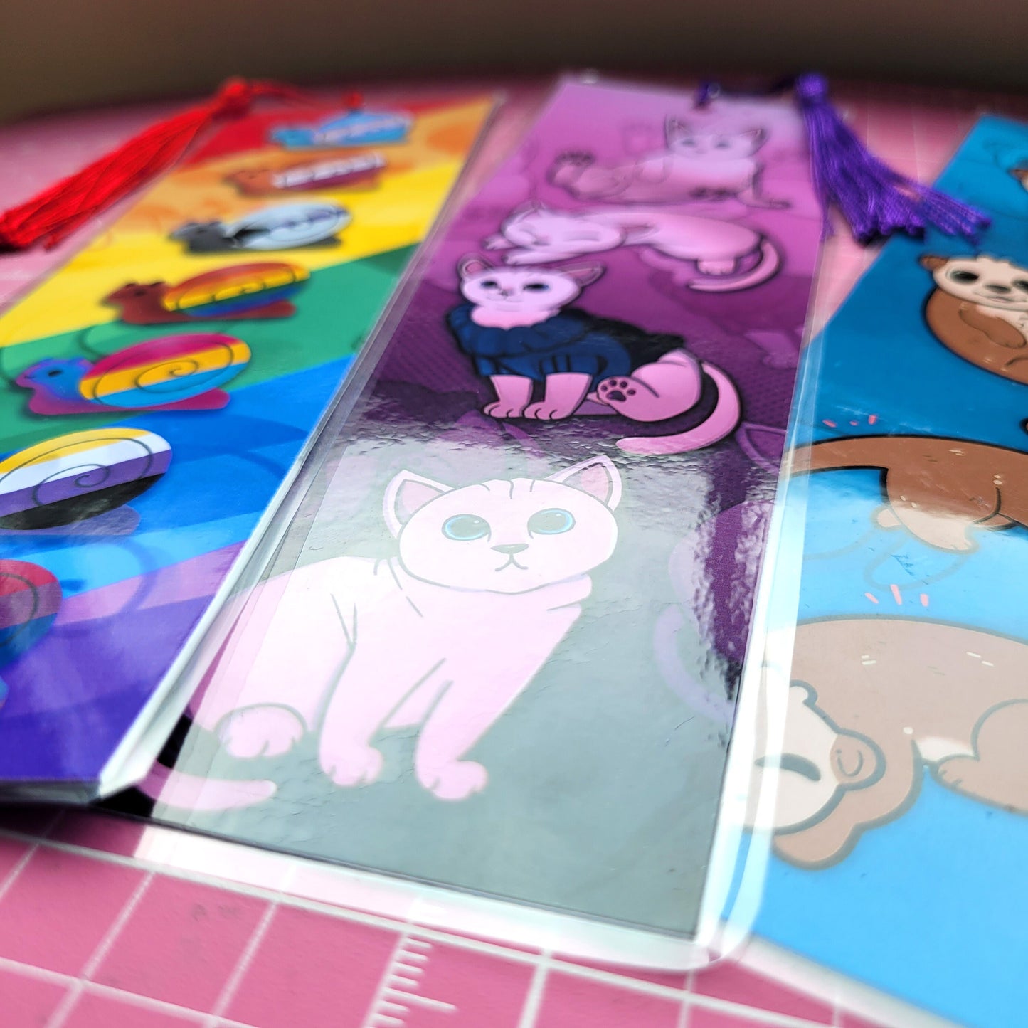 Colorful Cuties Bookmarks! / Doublesided / Laminated Cute Animal bookmarks for Books,Novels,Writing