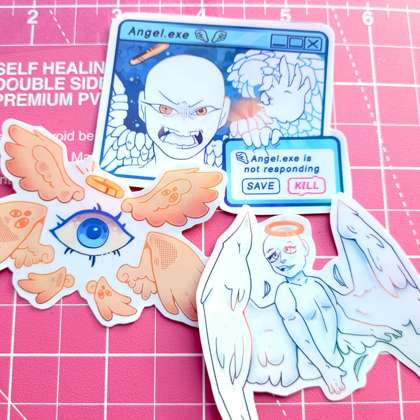 Weirdcore Angel Stickers! / Waterproof / Be Not Afraid Angelcore Stickers for Scrapbooking, Bullet Journal, Diary