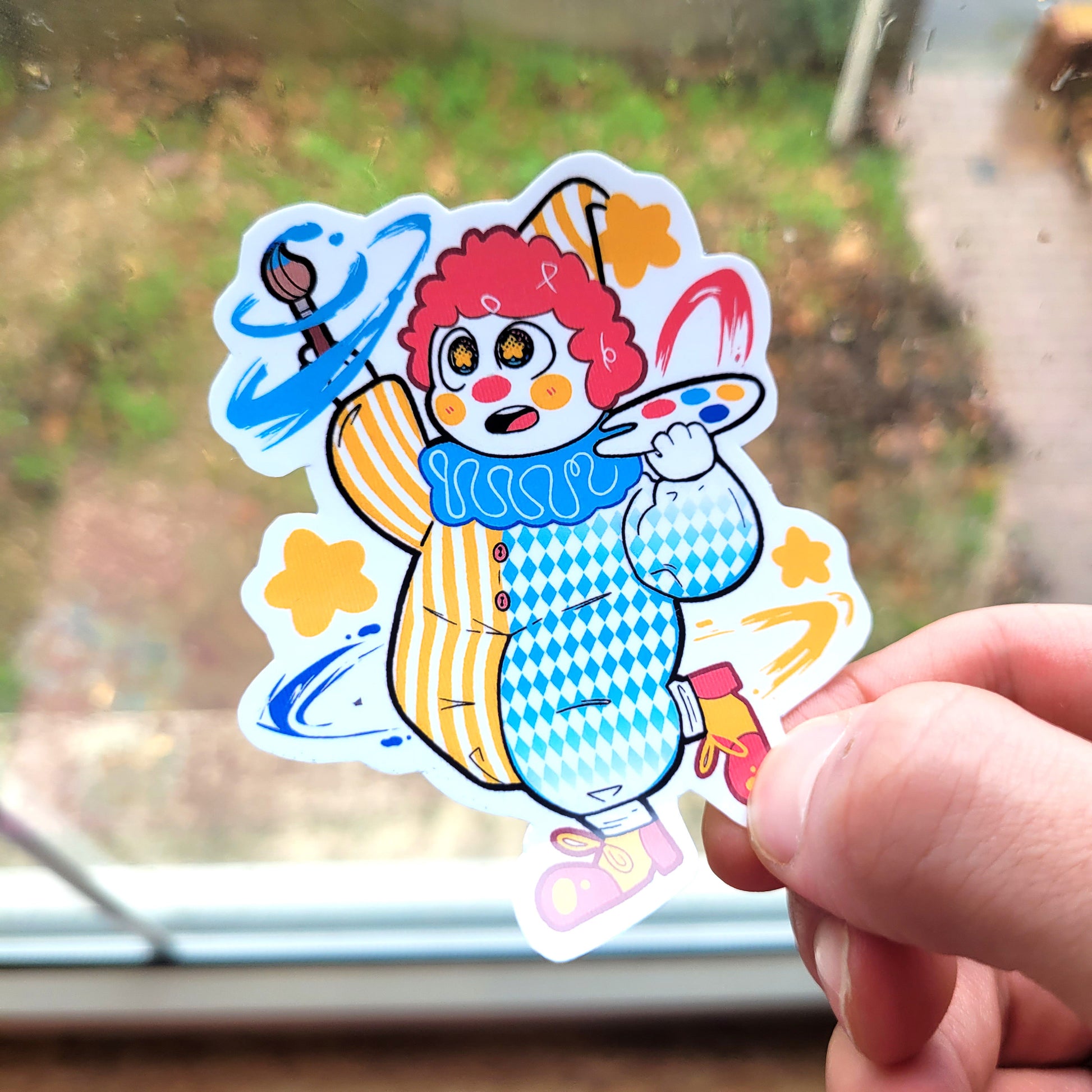 Cute Clown Stickers! / Waterproof / Silly Clowncore Vinyl Stickers for Scrapbooking, Bullet Journal, Diary