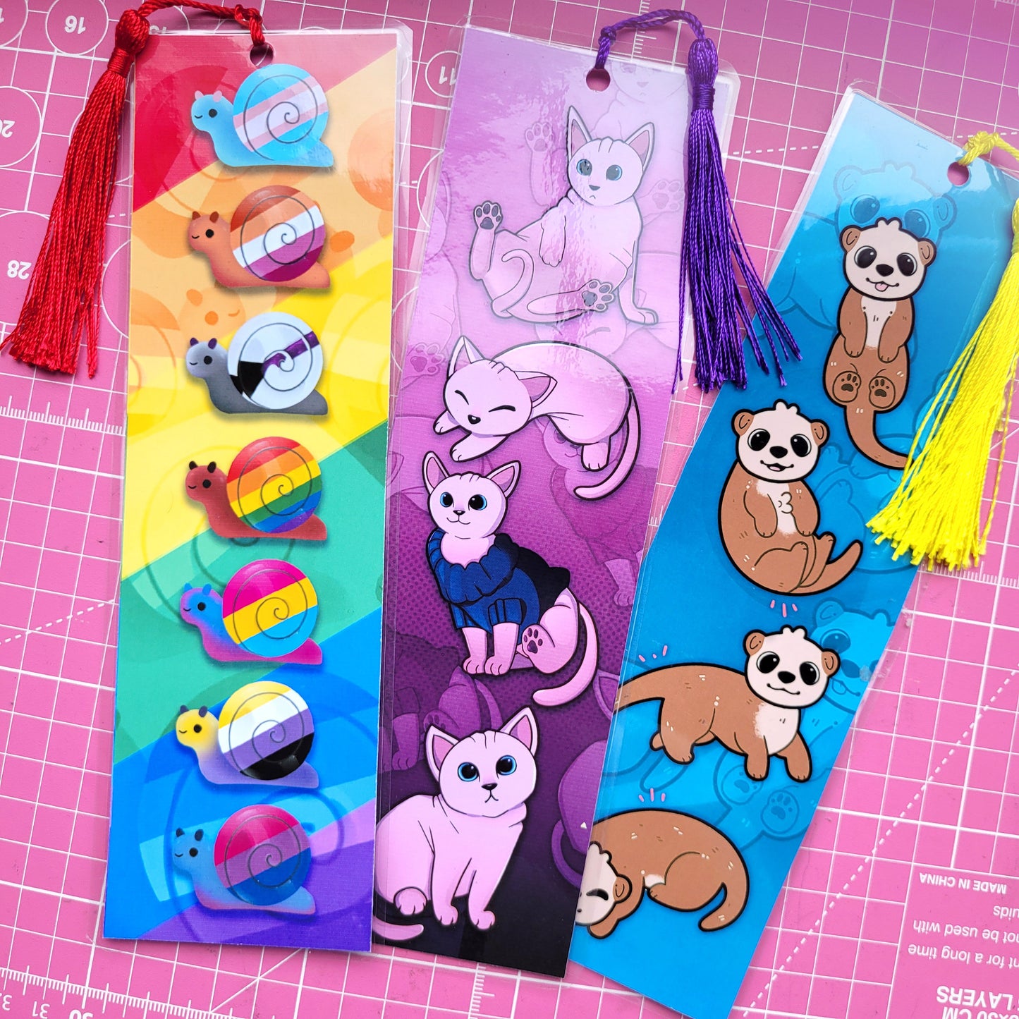 Colorful Cuties Bookmarks! / Doublesided / Laminated Cute Animal bookmarks for Books,Novels,Writing