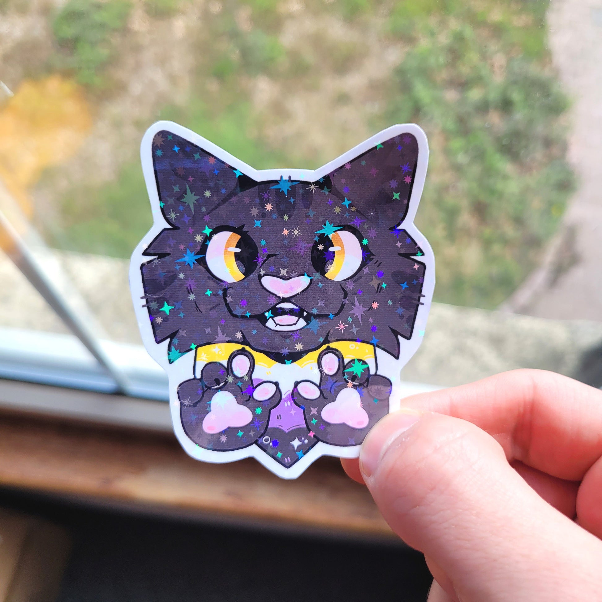 Furry Pride Holo Stickers ! / Waterproof / LGBTQ Vinyl Stickers for Scrapbooking, Bullet Journal, Diary