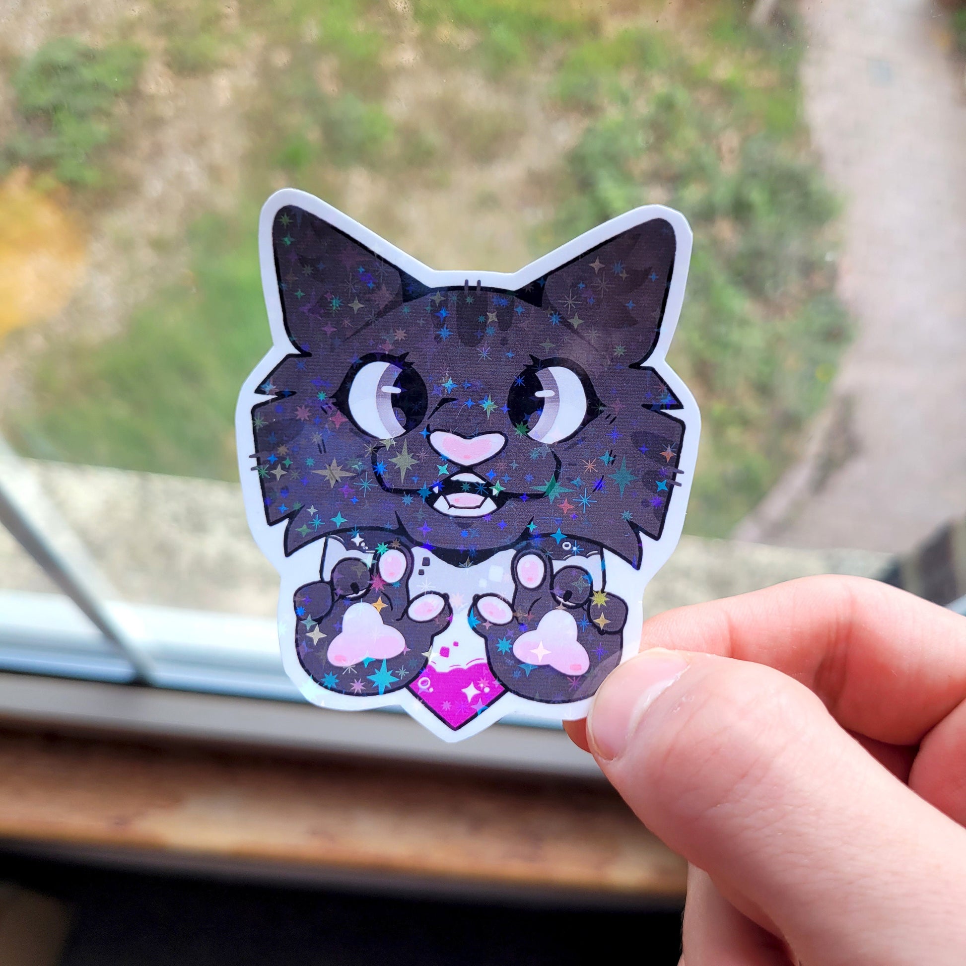 Furry Pride Holo Stickers ! / Waterproof / LGBTQ Vinyl Stickers for Scrapbooking, Bullet Journal, Diary