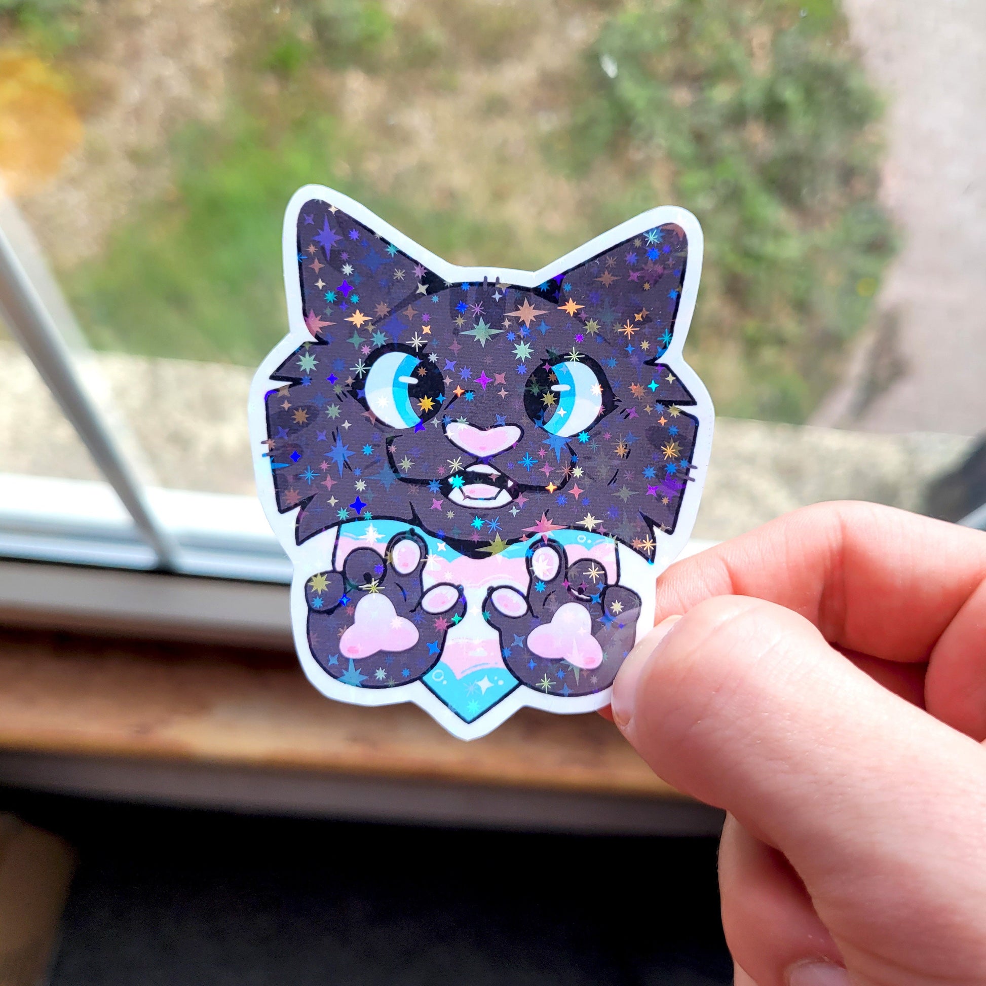 Furry Pride Holo Stickers ! / Waterproof / LGBTQ Vinyl Stickers for Scrapbooking, Bullet Journal, Diary