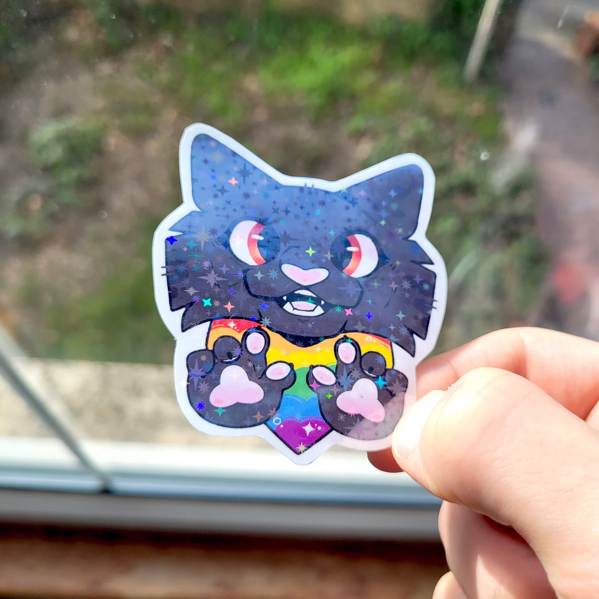 Furry Pride Holo Stickers ! / Waterproof / LGBTQ Vinyl Stickers for Scrapbooking, Bullet Journal, Diary