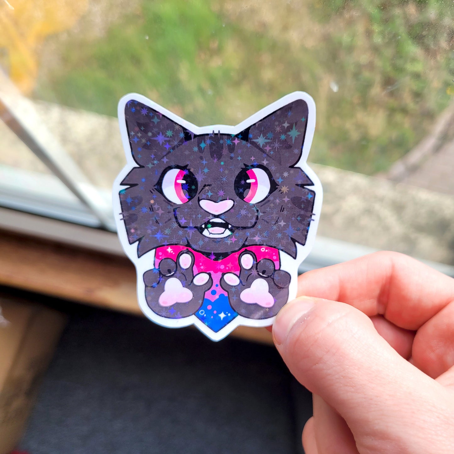 Furry Pride Holo Stickers ! / Waterproof / LGBTQ Vinyl Stickers for Scrapbooking, Bullet Journal, Diary