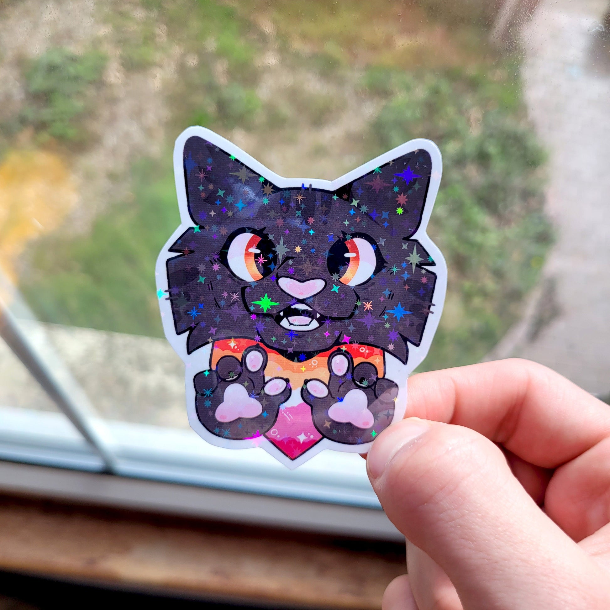 Furry Pride Holo Stickers ! / Waterproof / LGBTQ Vinyl Stickers for Scrapbooking, Bullet Journal, Diary