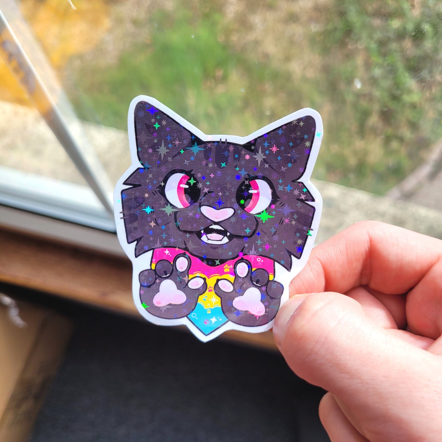 Furry Pride Holo Stickers ! / Waterproof / LGBTQ Vinyl Stickers for Scrapbooking, Bullet Journal, Diary