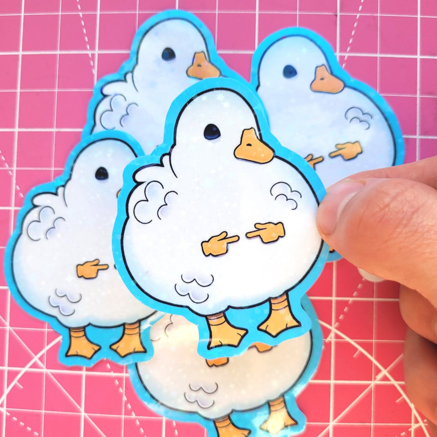 Pigeon Paper Hat Sticker! / Waterproof / Silly Pigeon Bird Vinyl Sticker for Scrapbooking, Bullet Journal, Diary