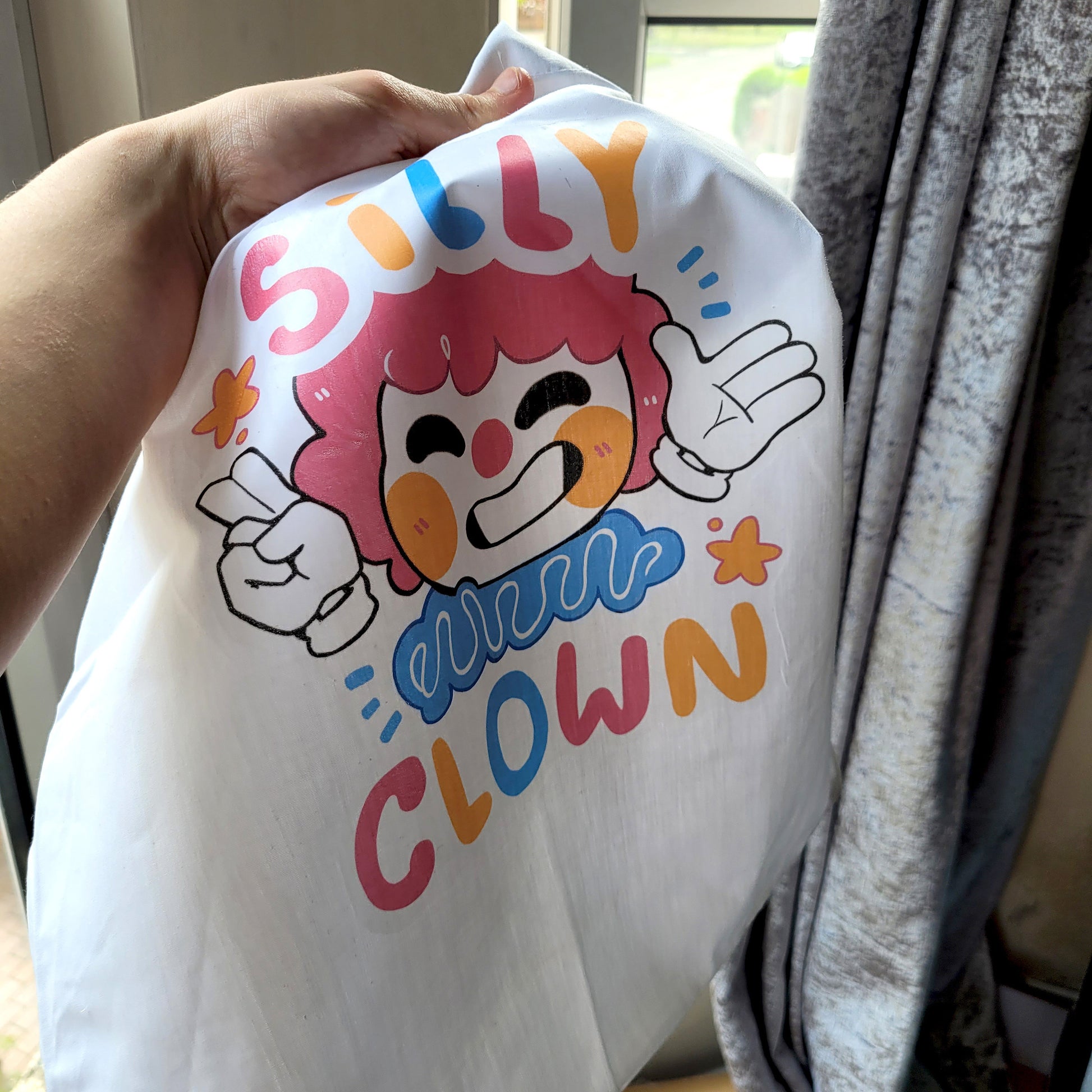 Clown Tote Bag! / Silly Clowncore Lover / Cute Clown Art bag for Shopping, Accessories