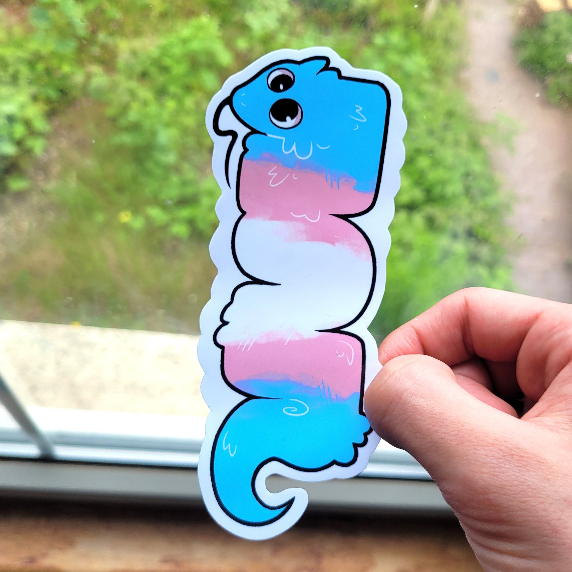 Worm On A String LGBTQ+ Sticker! / Waterproof / Silly Worm Meme Sticker for Scrapbooking, Bullet Journal, Diary