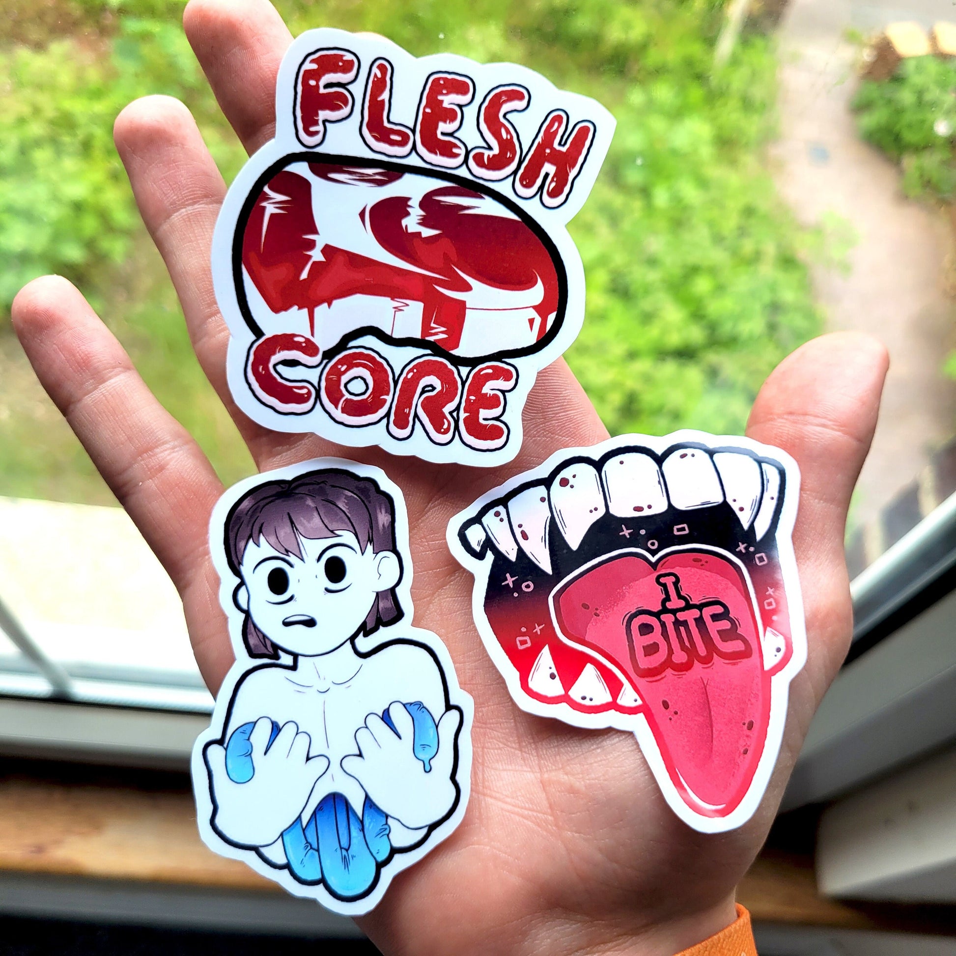 Teeth Fleshcore Candy-Gore Stickers! / Waterproof / Horror Vinyl Sticker for Scrapbooking, Bullet Journal, Diary