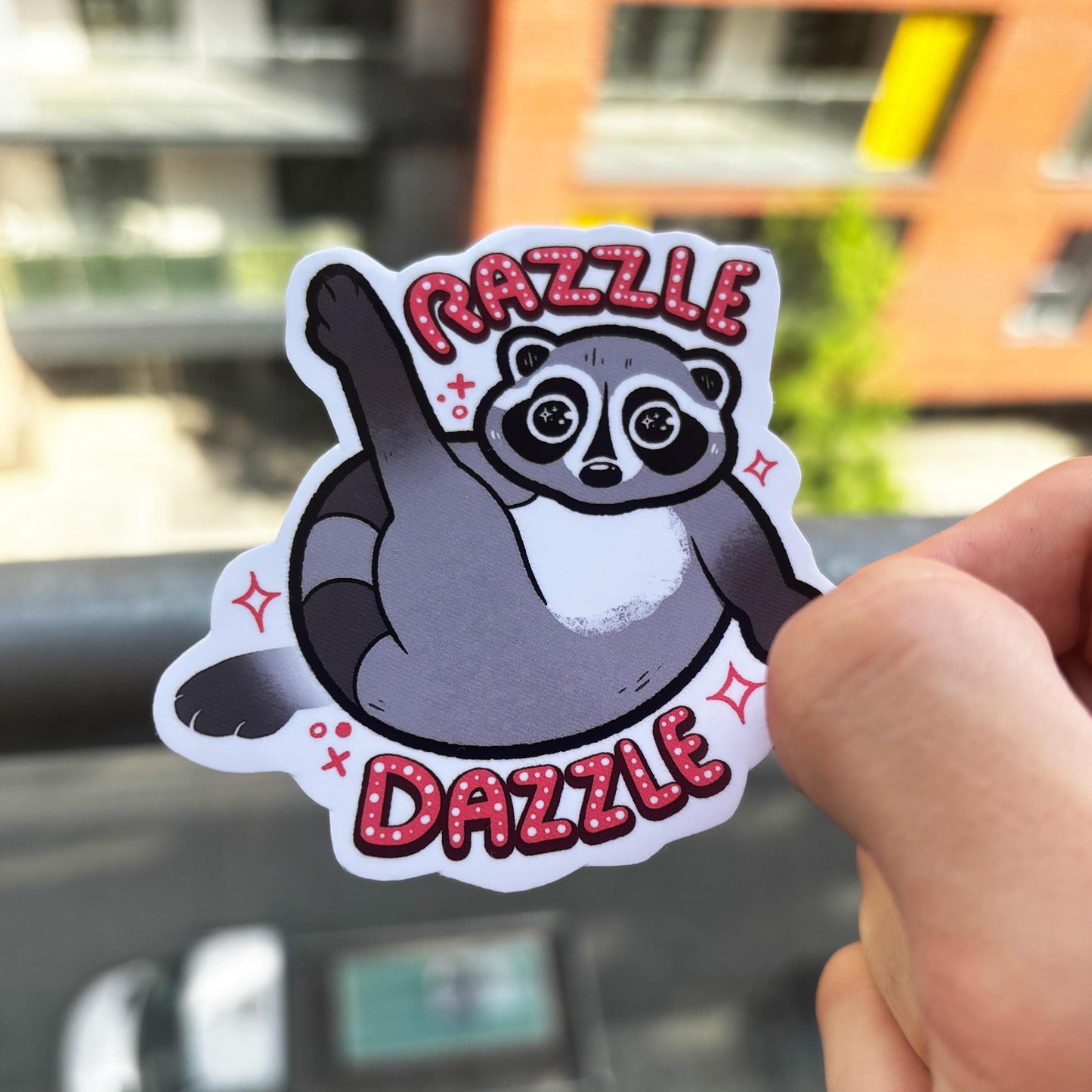 Trash Raccoon Stickers! / Waterproof / Funny Holographic Stickers for Scrapbooking, Bullet Journal, Diary