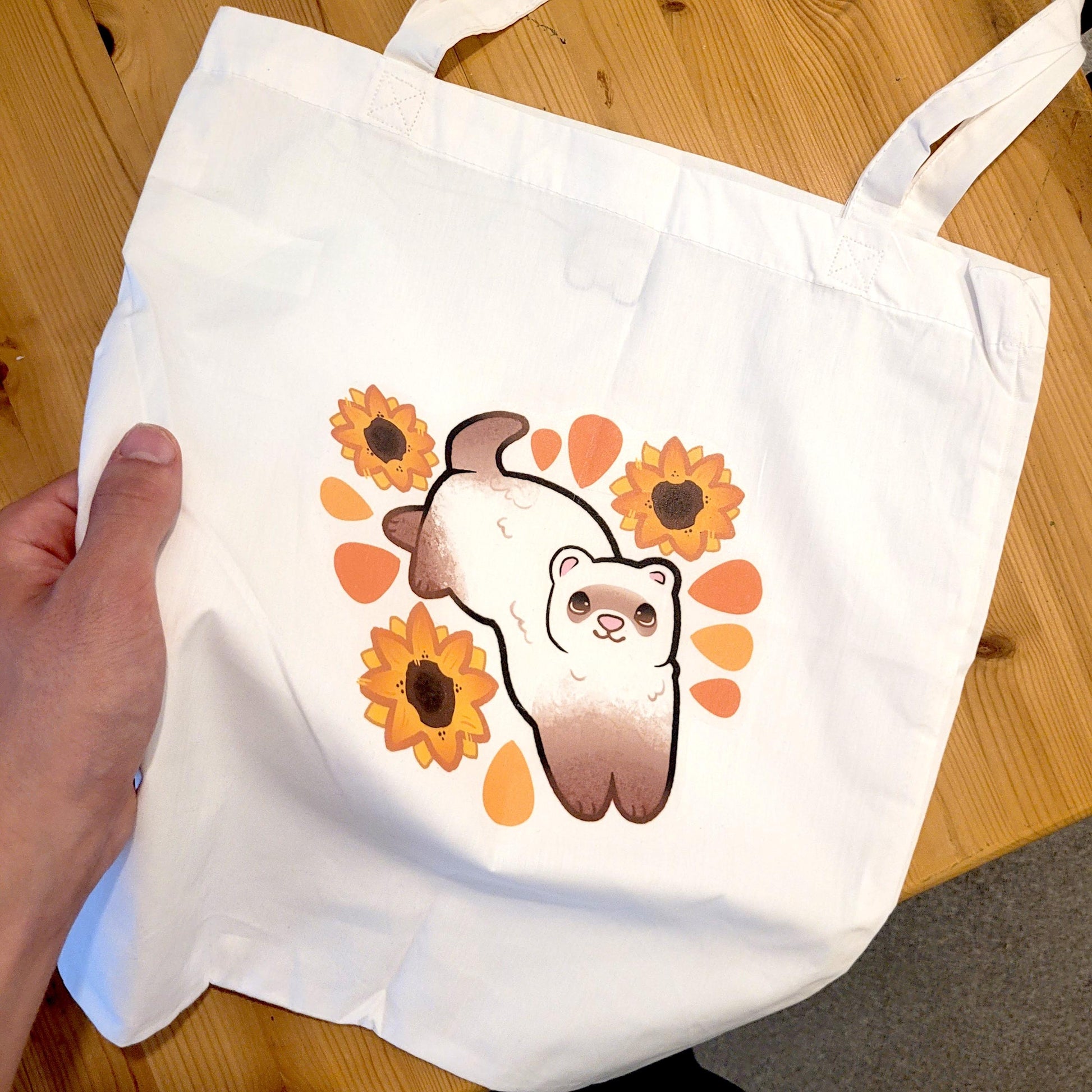 Ferret Tote Bag! / Ferret Lover / Cute Animal Art bag for Shopping, Accessories