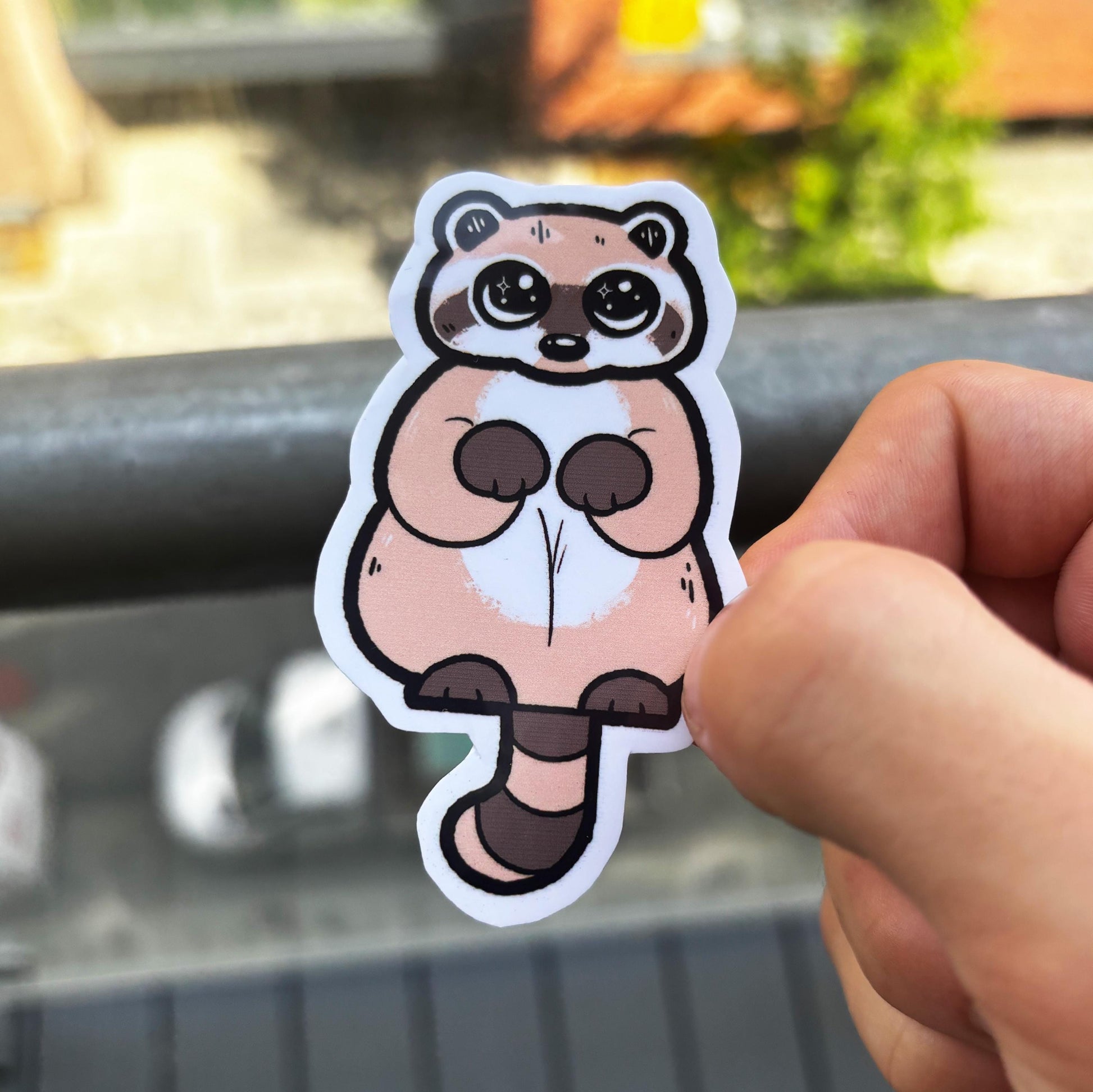 Trash Raccoon Stickers! / Waterproof / Funny Holographic Stickers for Scrapbooking, Bullet Journal, Diary