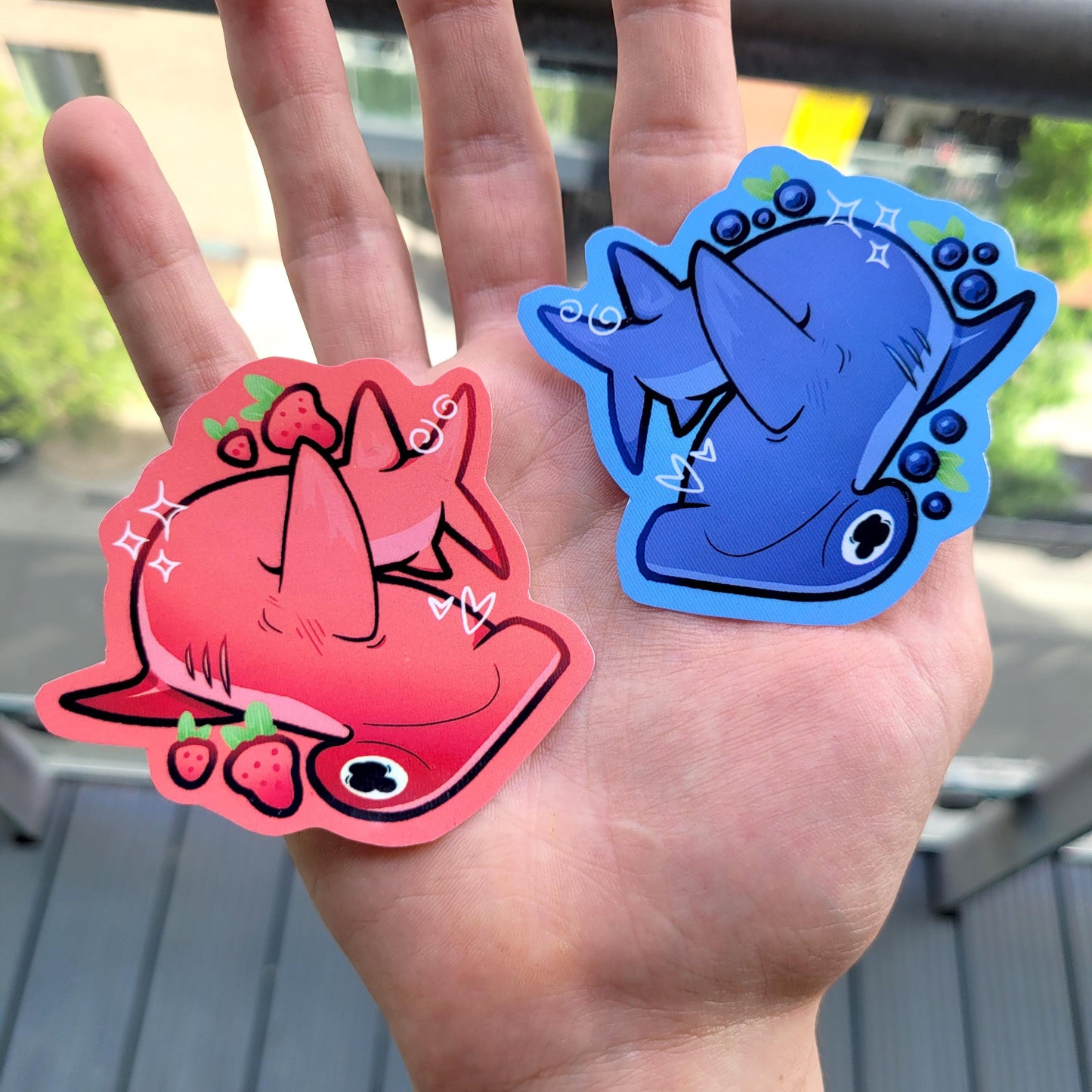 Fruit Shark Stickers! / Waterproof / Ocean Vinyl Stickers for Scrapbooking, Bullet Journal, Diary