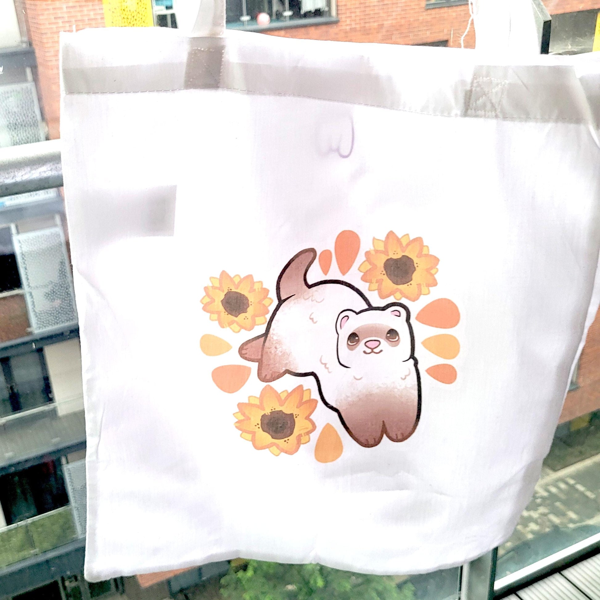 Ferret Tote Bag! / Ferret Lover / Cute Animal Art bag for Shopping, Accessories